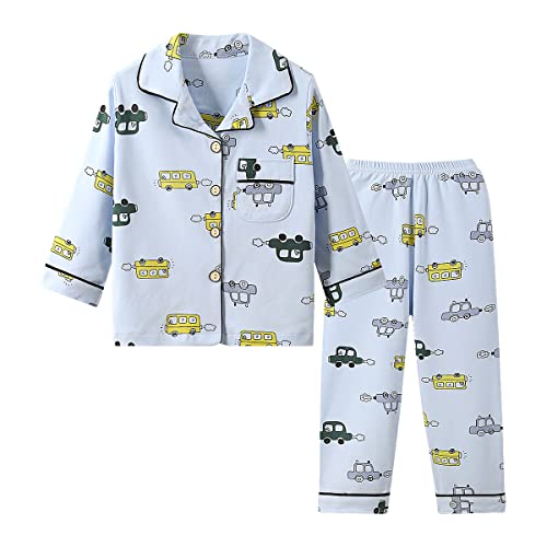 Verve Jelly Baby Jungen Mädchen Kleidung Set Dinosaurier Druck Langarm Hemd T-Shirt Tops und Lange Hosen Outfit 2 Stück Blau 3 100 2-3 Jahre von Verve Jelly