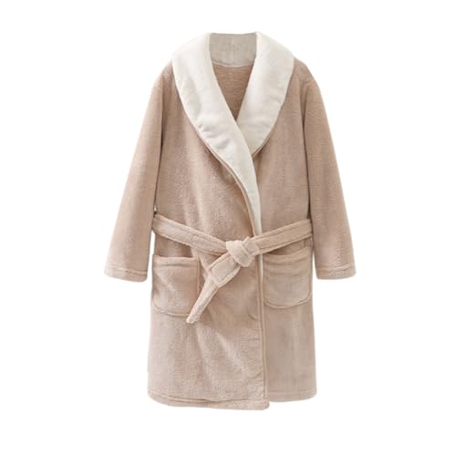 Verve Jelly Bademantel mit Kapuze für Jungen und Mädchen, weicher Handtuch-Pyjama für Kinder, Frottee, Spa-Pyjama, Nachtwäsche, Braun 130, 7–8 Jahre von Verve Jelly