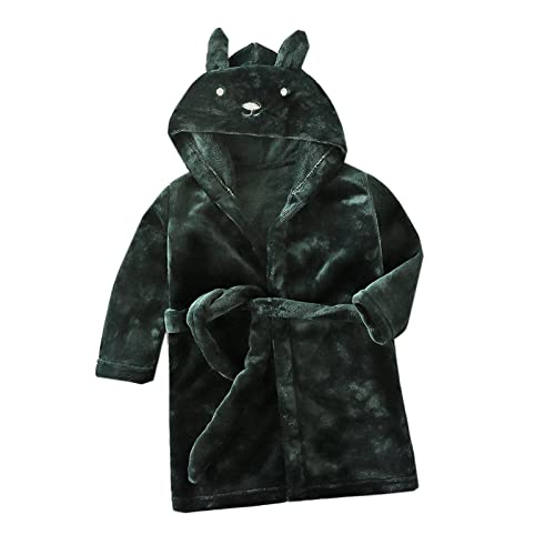 Verve Jelly Kinder Bademantel Jungen Mädchen Kapuze Flanell Schlafmantel Hase Bademantel Langarm Warme Nachtwäsche Baumwolle Weicher Morgenmantel Grün 130 7-8 Jahre von Verve Jelly