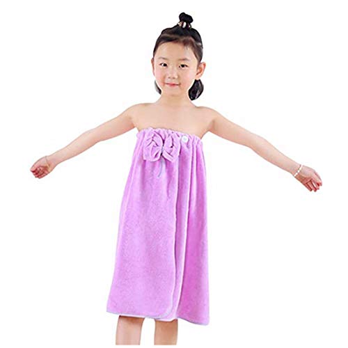 Verve Jelly Kleinkind Kinder Mädchen Einfarbig Spa Badetuch Wrap Soft Badetuch Nachthemd Schlauch Kleid Robe von Verve Jelly