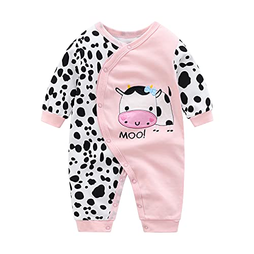 Verve Jelly Neugeborenes Baby Mädchen Strampler Langarm Footless Bodysuit Einteiliger Overall Outfits Herbst Kleidung Rosa Fußlos 73 6-9 Monate von Verve Jelly