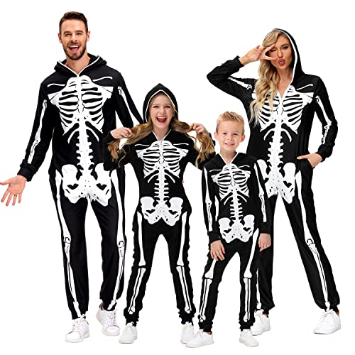 Verve Jelly Plus Size Halloween Outfit für Männer Schlafanzug Sets Langarm All in One Jumpsuit One-Pieces Pyjamas Romper Nachtwäsche Männer Schwarz XXL von Verve Jelly
