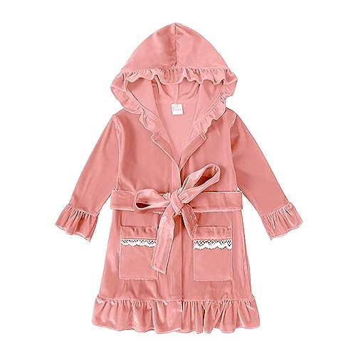 Verve Jelly Unisex Baby Mädchen Jungen Weihnachts-Schlafanzug Langarm Revers Hemd Top Hose Fleece Schlafanzug Knopfleiste 2-teiliges Pjs Set Rosa 140 8-9 Jahre von Verve Jelly