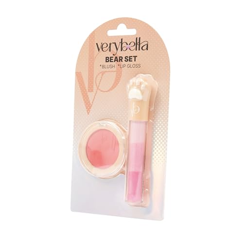 Very Bella Bear Set – Kinder-Make-up-Kit mit Lipgloss & Rouge – niedliches Schönheitsset mit Bären-Thema für Mädchen ab 6 Jahren – perfekt zum Verkleiden, kreatives Spielen & erstmaliger Make-up-Spaß von Very Bella
