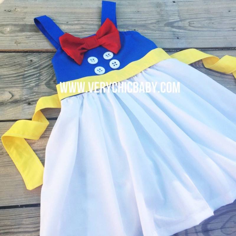 Von Donald Duck Inspiriertes Kleid Für Mädchen, Kostüm Mit Schärpe von VeryChicBaby