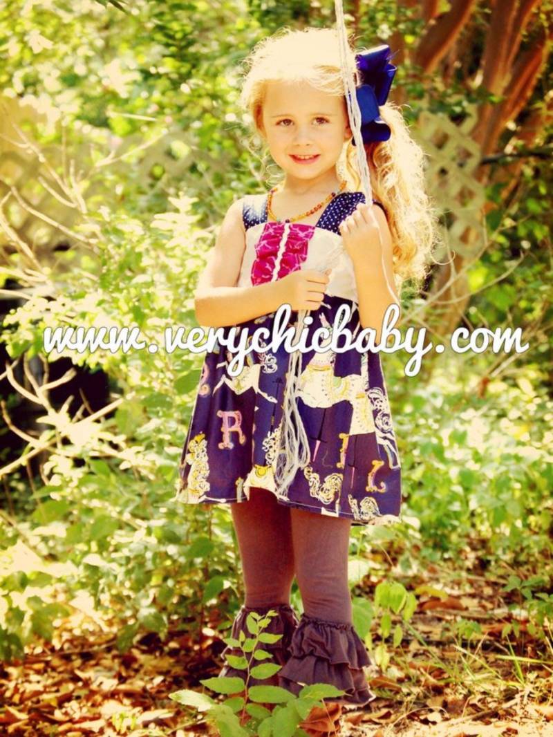 Karussell Tunika, Kleid, Geburtstag Party Mädchenkleid, Kleid von VeryChicBaby