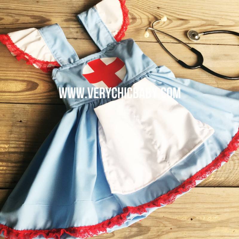 Mädchen Krankenschwester Kostüm Kleid, Benutzerdefinierte Rn Lvn Outfit von VeryChicBaby