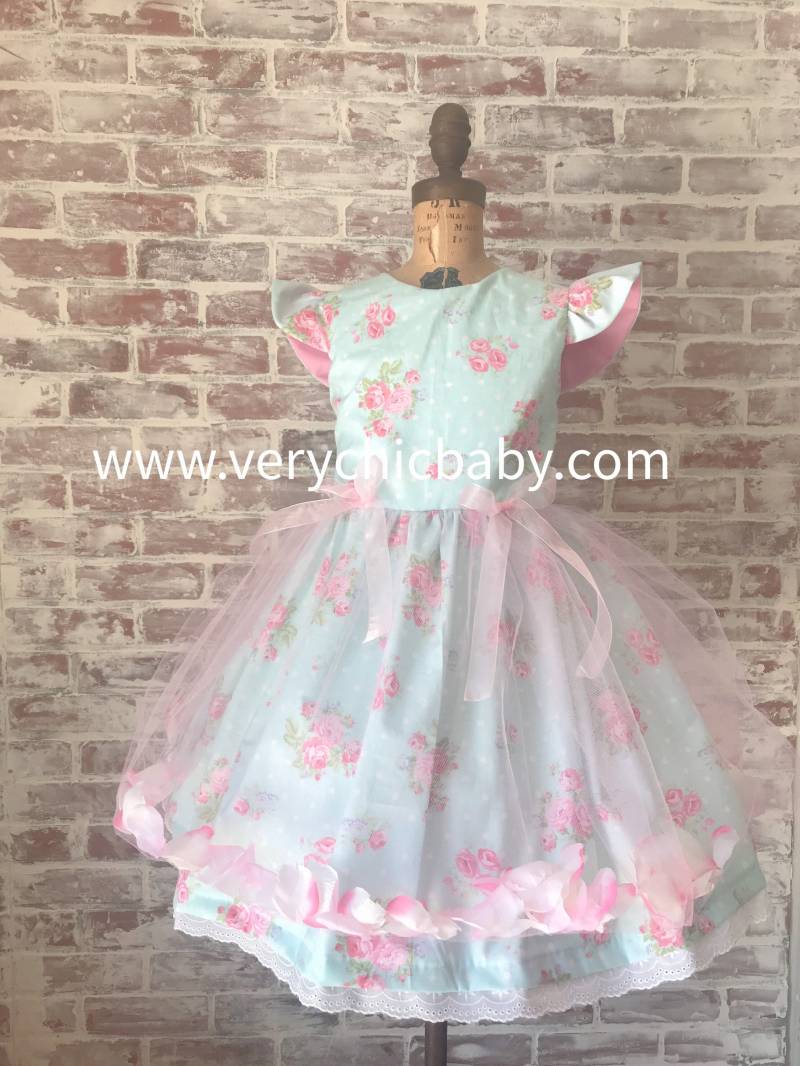 Mädchen Osterkleid, Frühlingskleid, Blumenmädchen Kleid, Floral Frühlingskleid von VeryChicBaby