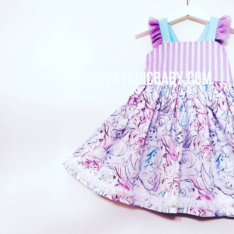 Meerjungfrau Kleid, Ariel Geburtstag Outfit, Kleine Mädchen Kleid von VeryChicBaby