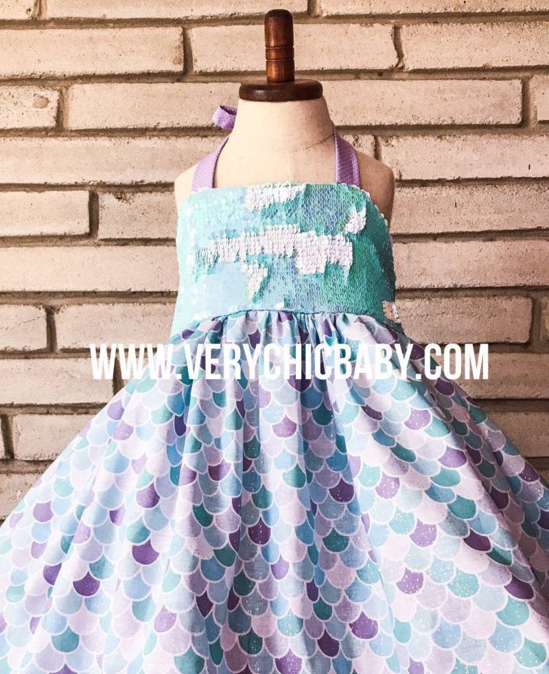 Meerjungfrau Kleid, Kleid Mädchen, Kostüm, Geburtstag Outfit von VeryChicBaby