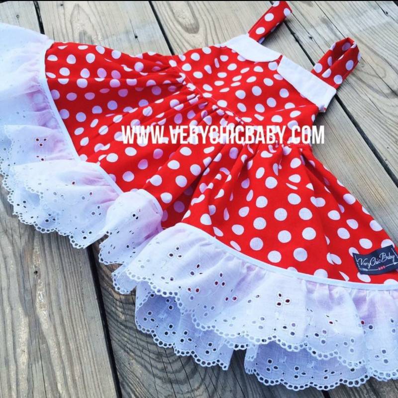 Minnie Maus Kleid, Mädchen Geburtstag Kleid von VeryChicBaby