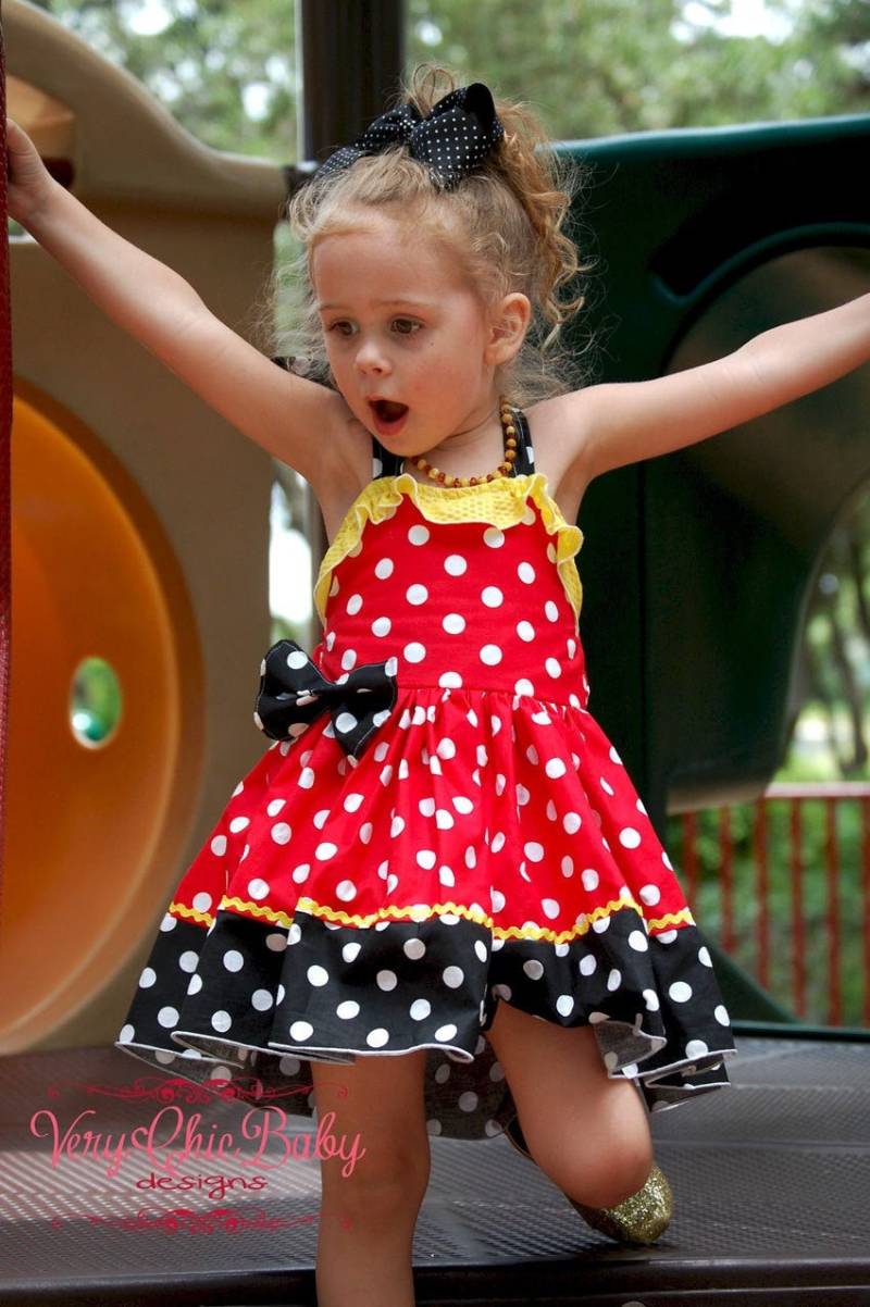Minnie Maus Kleid, Mädchen Geburtstag Kleid von VeryChicBaby