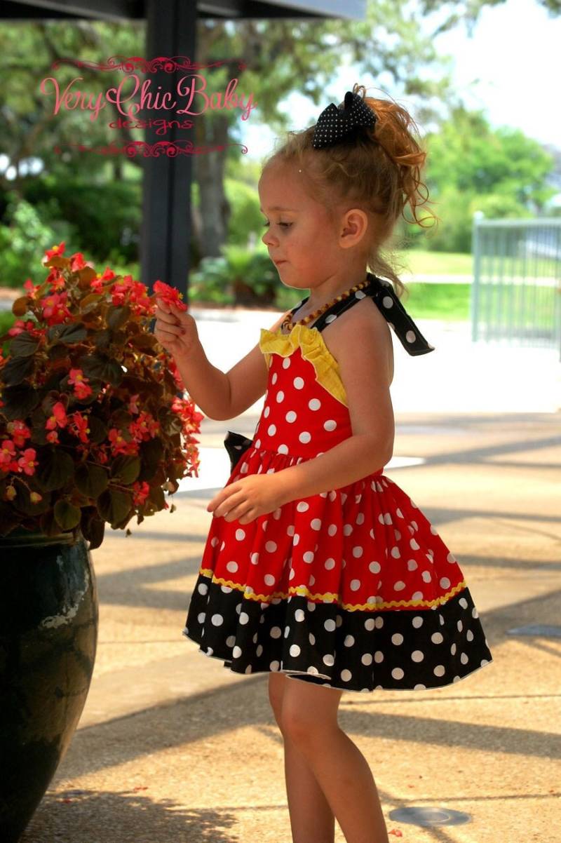 Minnie Maus Kleid Kleinkind Mädchen Geburtstag Outfit Kostüm Kinder von VeryChicBaby