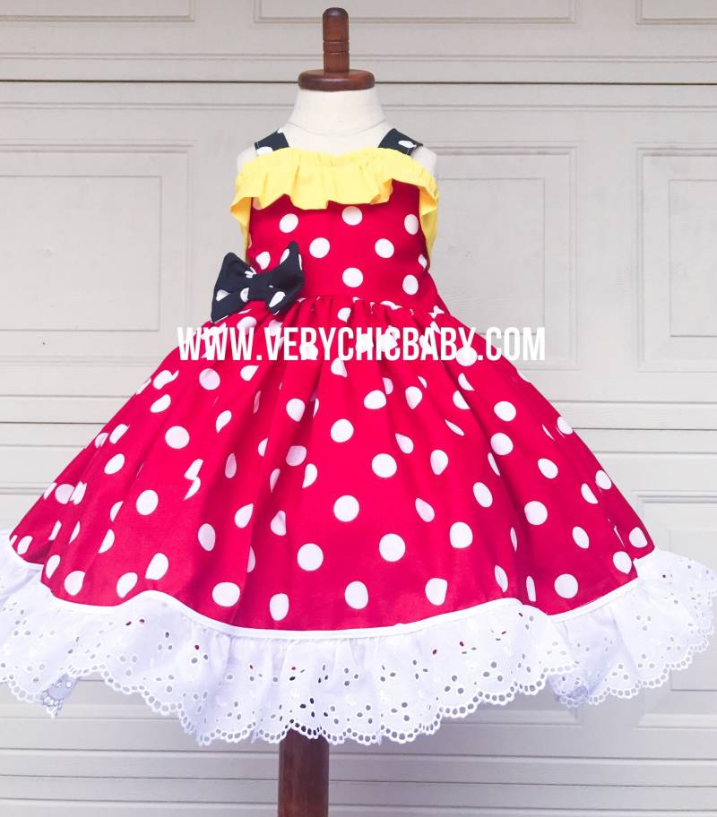 Minnie Maus Kostüm Kleid Mädchen von VeryChicBaby