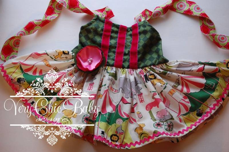 Zirkus Geburtstagskleid, Mädchen Big Top Zirkuskleid von VeryChicBaby