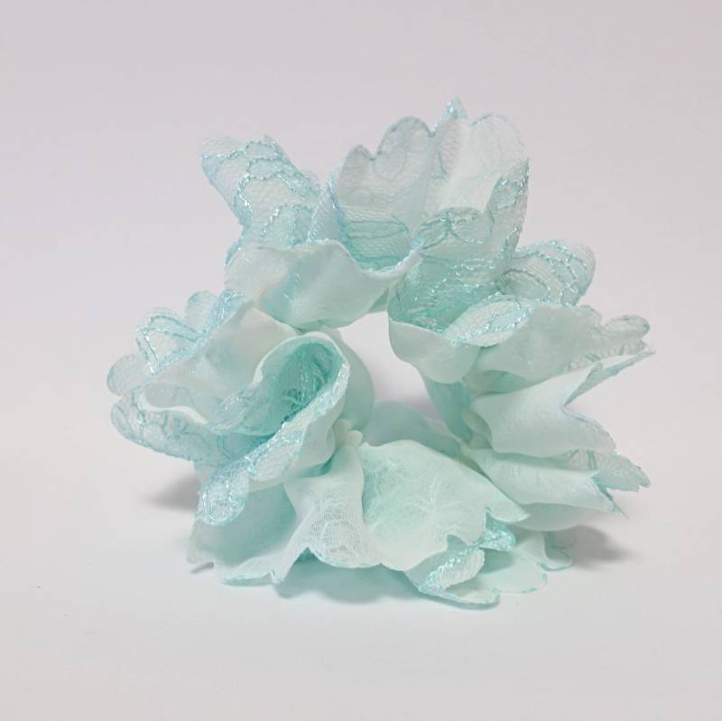 Chiffon Floral Scrunchy Spitze Kombiniert Frauen Scrunchie Haargummis Blütenblatt Scrunchies von VeryShine