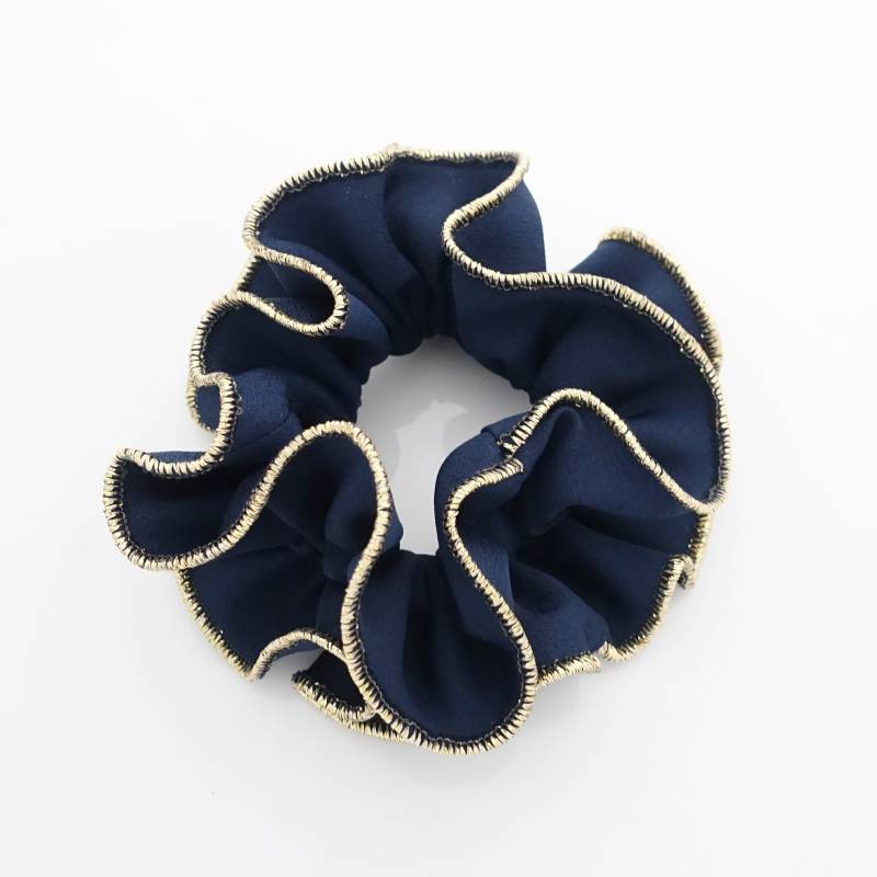 Golden Faden Trimmen Scrunchies Chiffon Einfarbig Haar Elastisch Scrunchie von VeryShine