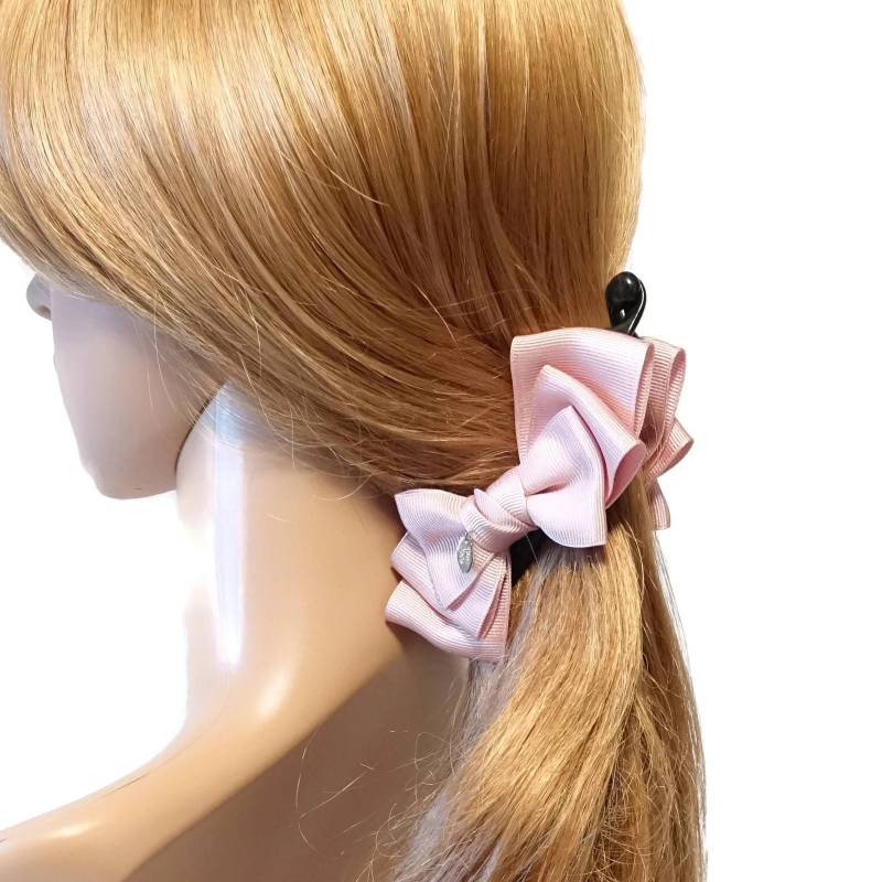 Handgemachte Mehrschichtige Schleifen Bananen-Haarspange Ripsband von VeryShine