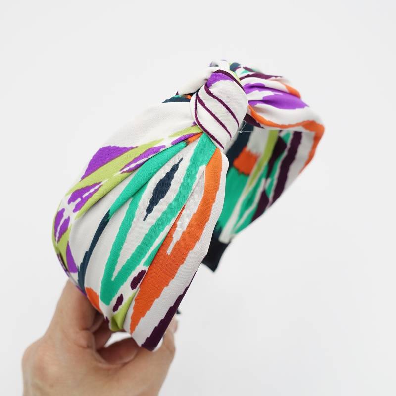 Knoten-stirnband Mit Lebendigen Farben Abstraktes Muster-Haar-Accessoire von VeryShine