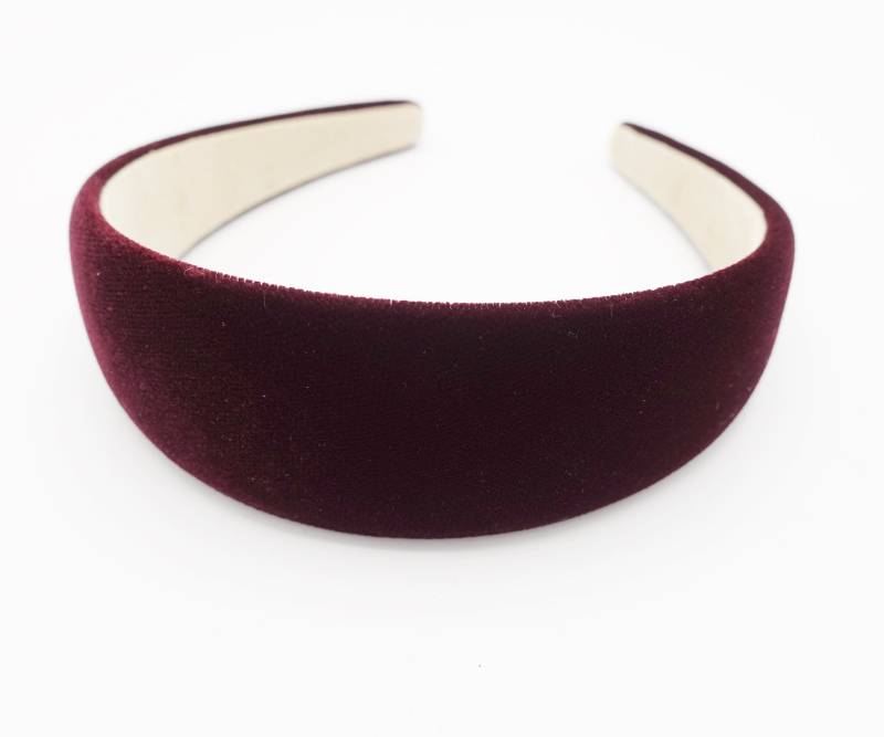Leicht Gepolstertes Samtstirnband Basic Damen Haarband Herbst Winter Accessoire von VeryShine