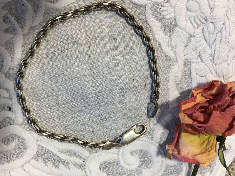 Vintage Sterling Silber Gewebte Kette Armband. Armband Aus Made in Italy Gewebt Links. Krallenverschluss von VeryVictorianStudio