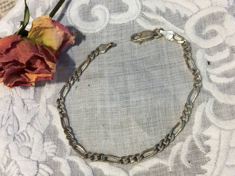 Vintage Sterling Silber Link Bracelet. Kralle Verschluss Auf Linking Link Armband von VeryVictorianStudio