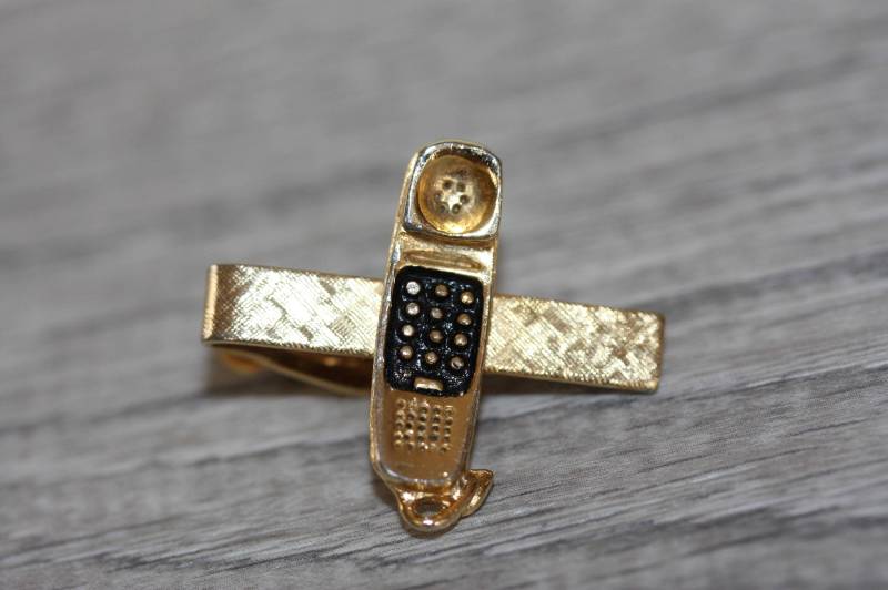 Einzigartige Herren Krawatte Clip - Telefon von VeryVintageFinds
