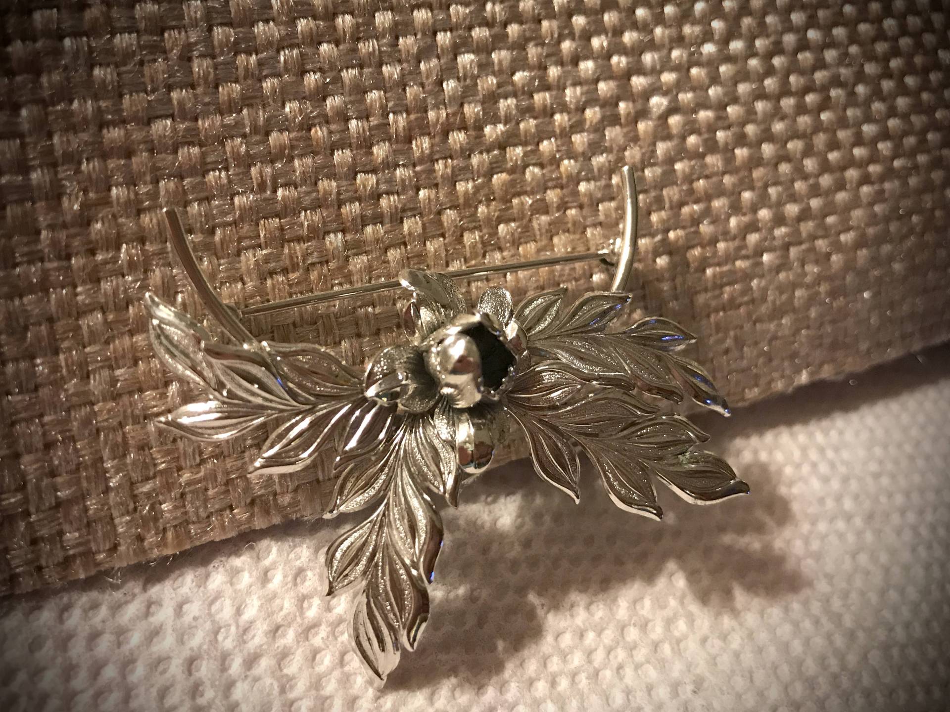Signiert Eforstner Sterling - Atemberaubende Silber Blume Und Blätter Vintage Pin von VeryVintageFinds