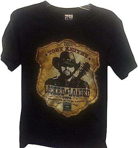 Toby Keith Locked & Loaded 2011 Tour Sm Black Concert Mens T-Shirt W/Eric Church Size 3XL von VesFy