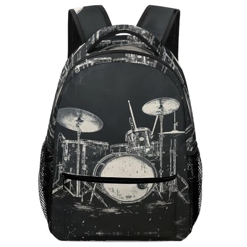 VesFy Schlagzeug GroßE KapazitäT Rucksack Musikinstrumente SchüLer Schultasche Casual Daypack Buchtasche RucksäCke FüR Jungen MäDchen Teenager One Size von VesFy