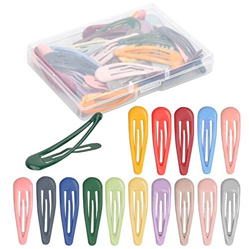 50 Stück Haarspangen Mehrfarbig 5CM Haarclips Kinder Haarklammern Haar Clips Keine Slip Metall Haarschmuck für Mädchen Kinder und Damen von Vesaneae