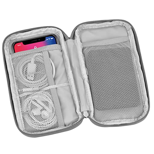 Vesaneae Kabel Organizer Tasche Klein, 19 x 10 x 3cm Reisetasche für Kabel, Elektronische Tasche Reise, Kabel Tasche Tragbare, Elektronik Zubehör Organizer für Handy, Kabel, Powerbank, Ladeadapter USB von Vesaneae