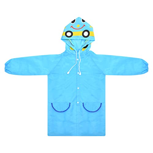 Vesaneae Kinder Regenmäntel mit Kapuze, Süße Regenponcho, Tragbar Wiederverwendbar Regencape, Regenjacke Regenschutz Wasserdicht, Regenkleidung für Jungen Mädchen Outdoor Wandern Camping (Blau) von Vesaneae