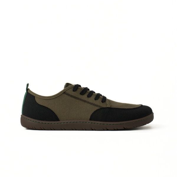 Vesica Piscis Footwear CLAXTON Vegan barefoot black-khaki von Vesica Piscis Footwear