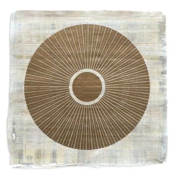 Veskor Cassiopeia CENTRAL SUN PAPYRUS Sonnen Linoldruck | 24 × 24 cm | Warmgold auf natürlichem Papyrus-Papier Veskor Cassiopeia CENTRAL SUN PAPYRUS Sonnen Linoldruck | 24 × 24 cm | Warmgold auf natürlichem Papyrus-Papier von Veskor Cassiopeia