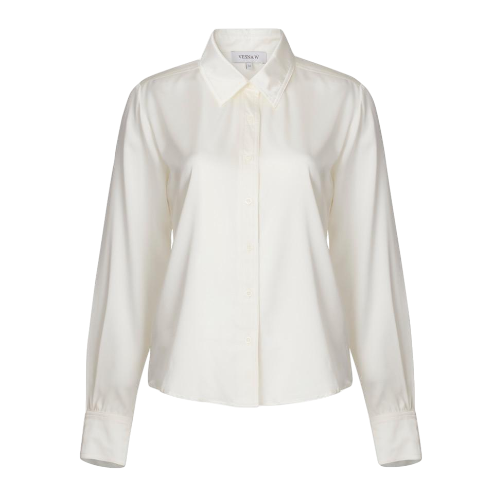 Blouse Jill Ivory Silk - White - M - Vesna W - Blouses von Vesna W