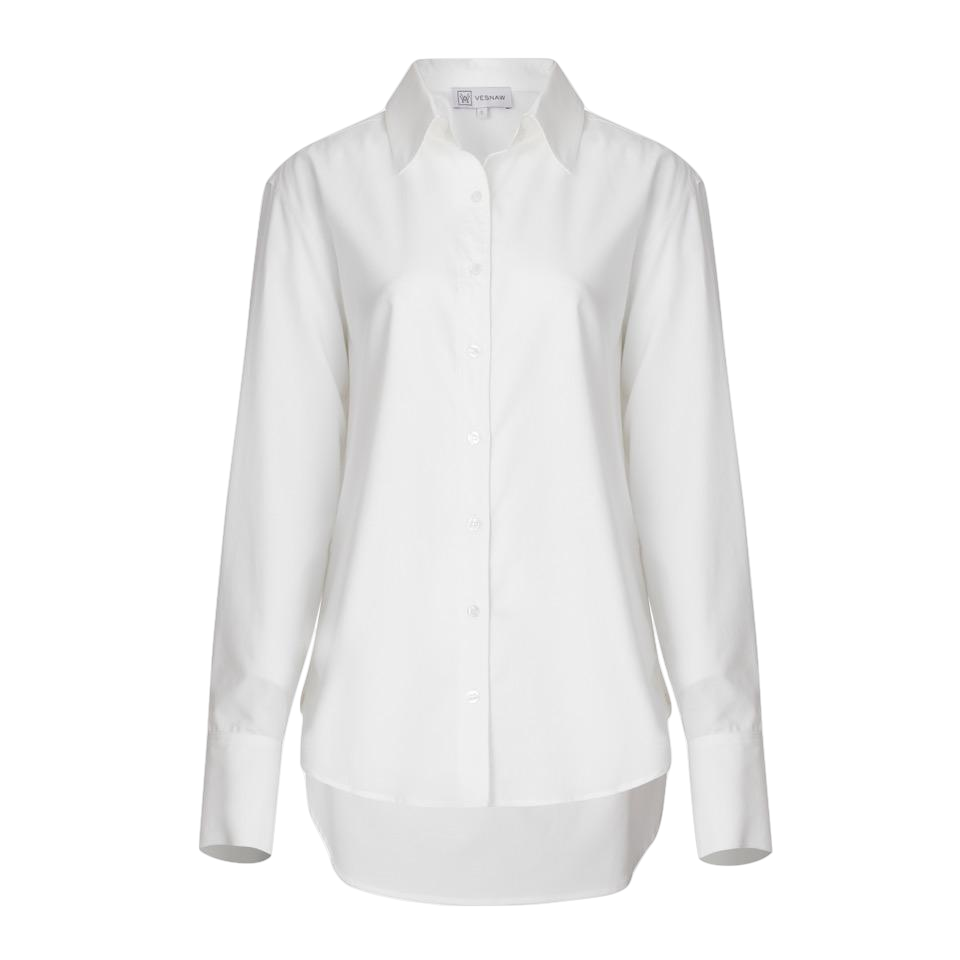 Oversized Cotton Shirt Agneta White von Vesna W