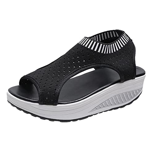 Vesone 2023 Upgrade Sommer Waschbare Slingback Orthopädische Slide Sport Sandalen, Orthopädische Damen Sandalen, Mesh Weiche Sohle Mode Damenschuhe, Sommer Waschbare Peep Toe Sandalen für Frauen von Vesone