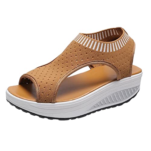 Vesone 2023 Upgrade Sommer Waschbare Slingback Orthopädische Slide Sport Sandalen, Orthopädische Damen Sandalen, Mesh Weiche Sohle Mode Damenschuhe, Sommer Waschbare Peep Toe Sandalen für Frauen von Vesone