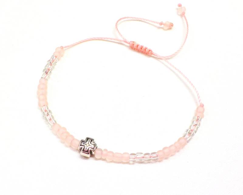Rosa Pate Armband, Freundschaftsarmband, Erstkommunion Gastgeschenke, Taufgeschenke Rosa Pate Armband, Freundschaftsarmband, Erstkommunion Gastgeschenke, Taufgeschenke von VessCrafts