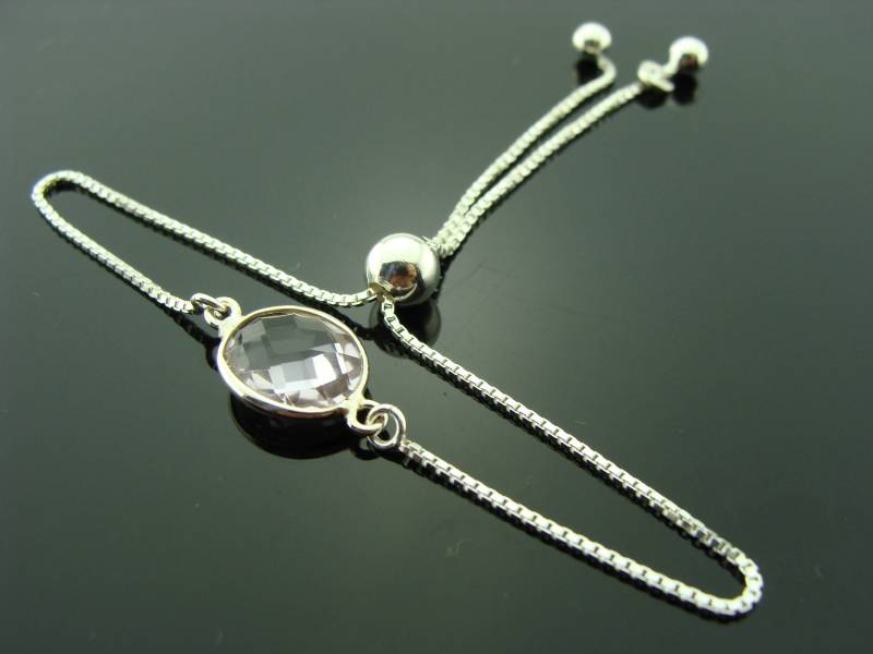 Rosa Amethyst 925 Sterling Silber Einstellbar Quaste Armband Natürlicher Edelstein Schmuck Heilendes Geschenk Für Sie Februar Birthstone von VestaJewelry