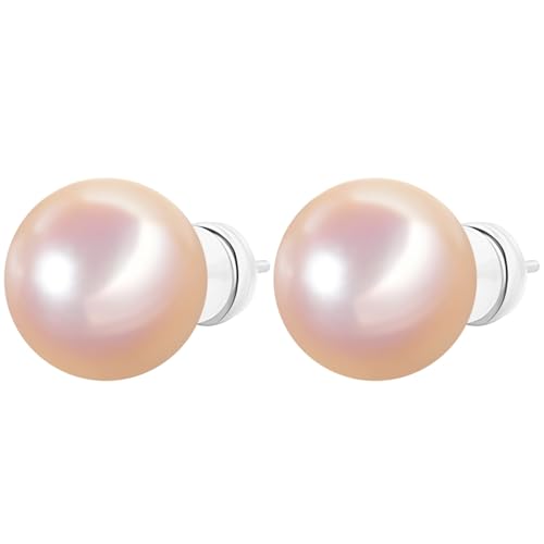 Elegante Perlenohrstecker mit Knopf-Design, österreichische Perlen, in mehreren Größen erhältlich von Vestamore