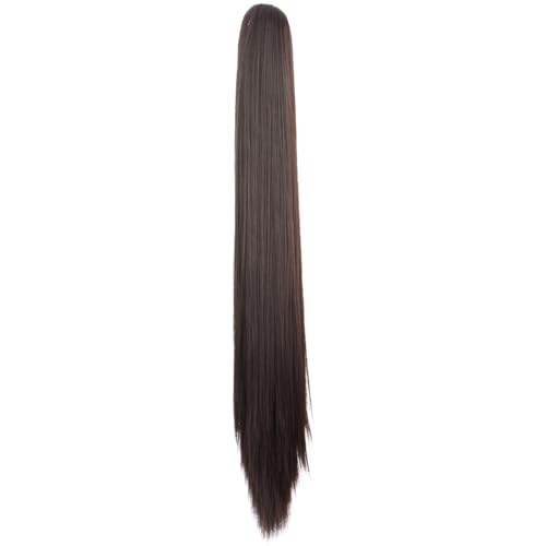Pferdeschwanz-Verlängerung für Damen, 24 Haarklammern, hohe Temperaturfaser, verleiht Volumen und natürlichen Glanz, einfach zu verwenden, Braun / Schwarz von Vestamore