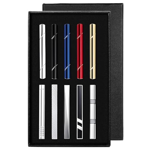Set mit 10 Krawattenklammern für Herren mit Geschenk-Box, perfekt für Business und Hochzeiten von Vestamore
