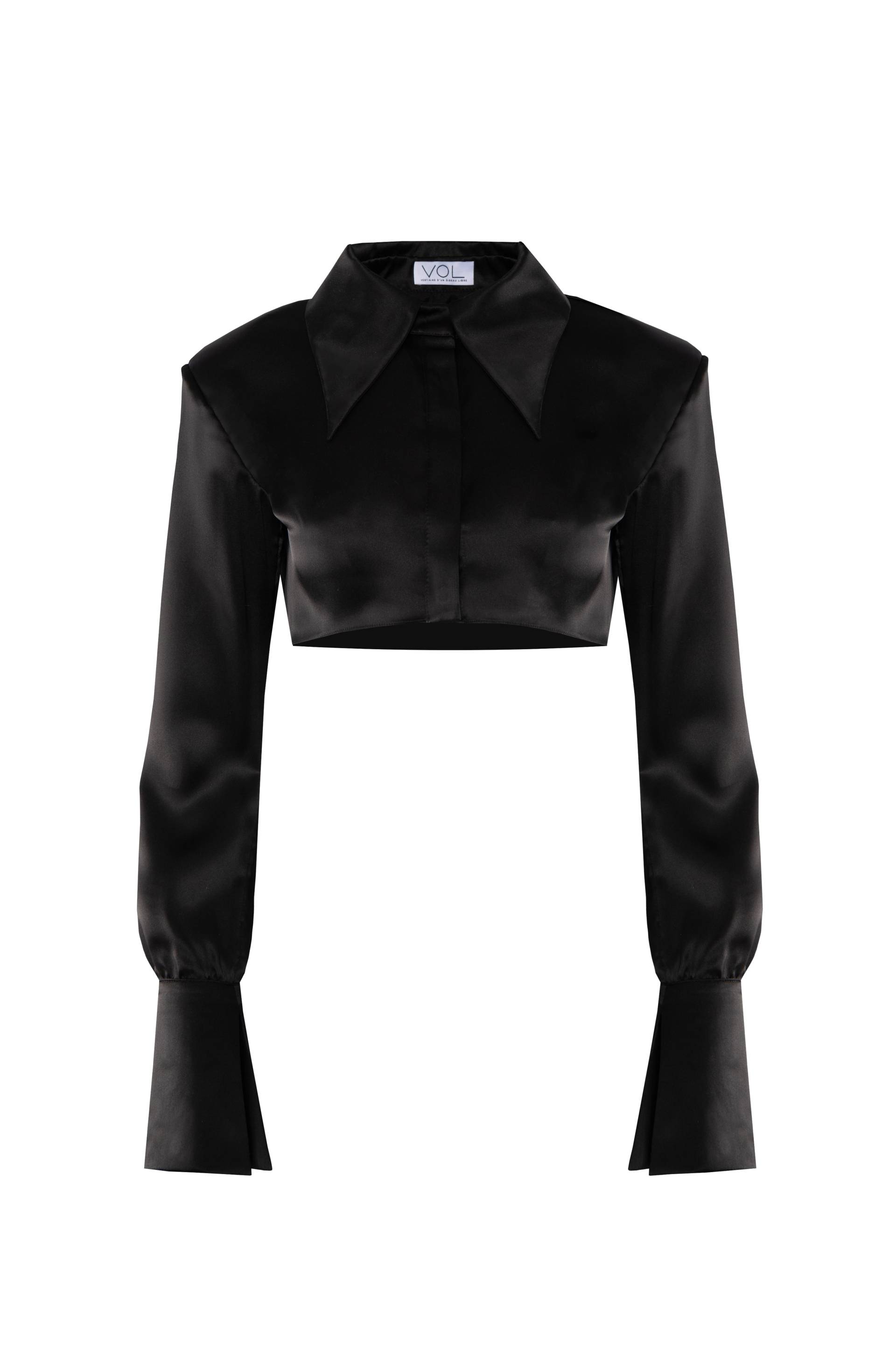 Cropped Silk Shirt von Vestiaire d'un Oiseau Libre