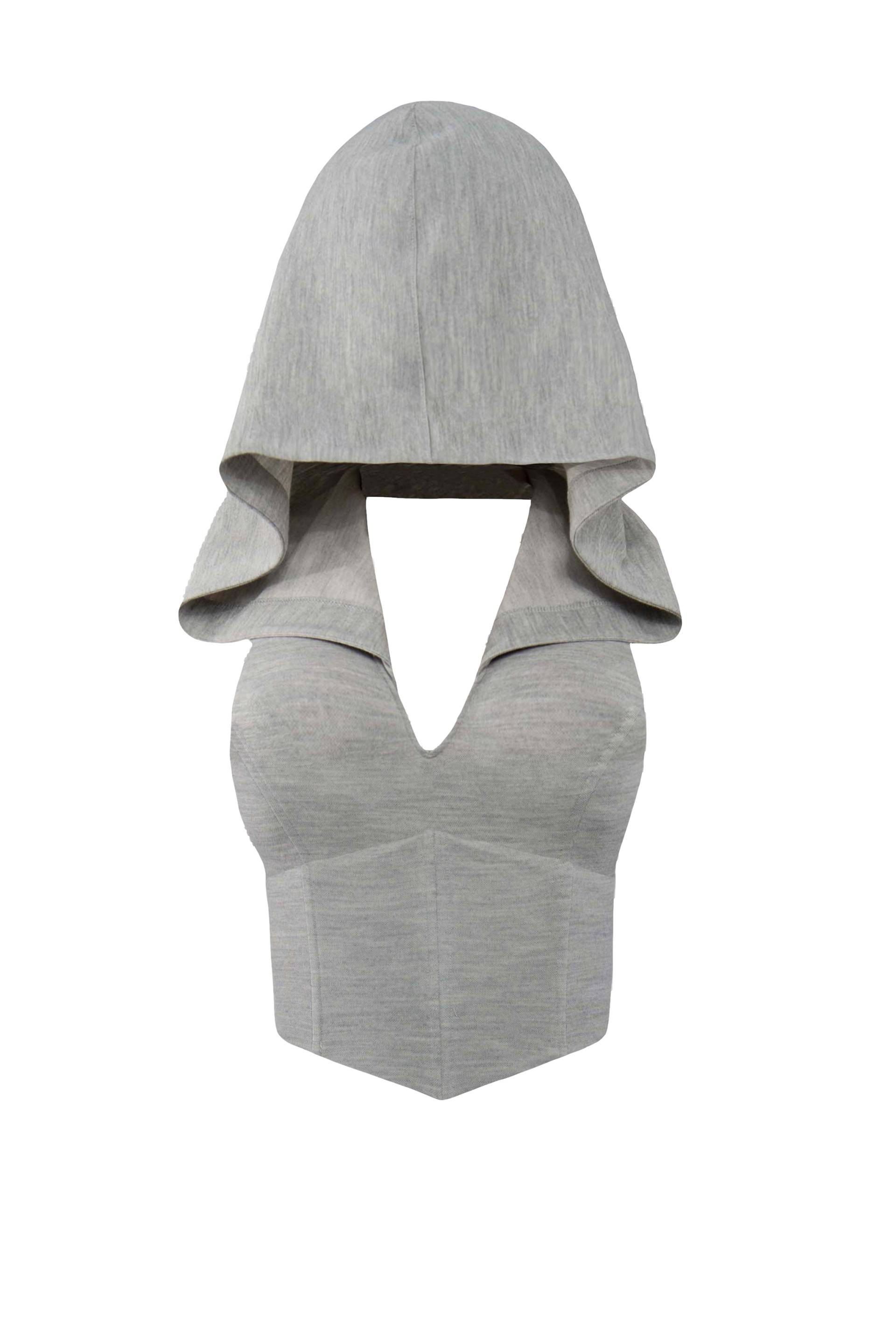 JERSEY HOODED CORSET - Grey - L - Vestiaire d'un Oiseau Libre - Tops JERSEY HOODED CORSET - Grey - L - Vestiaire d'un Oiseau Libre - Tops von Vestiaire d'un Oiseau Libre