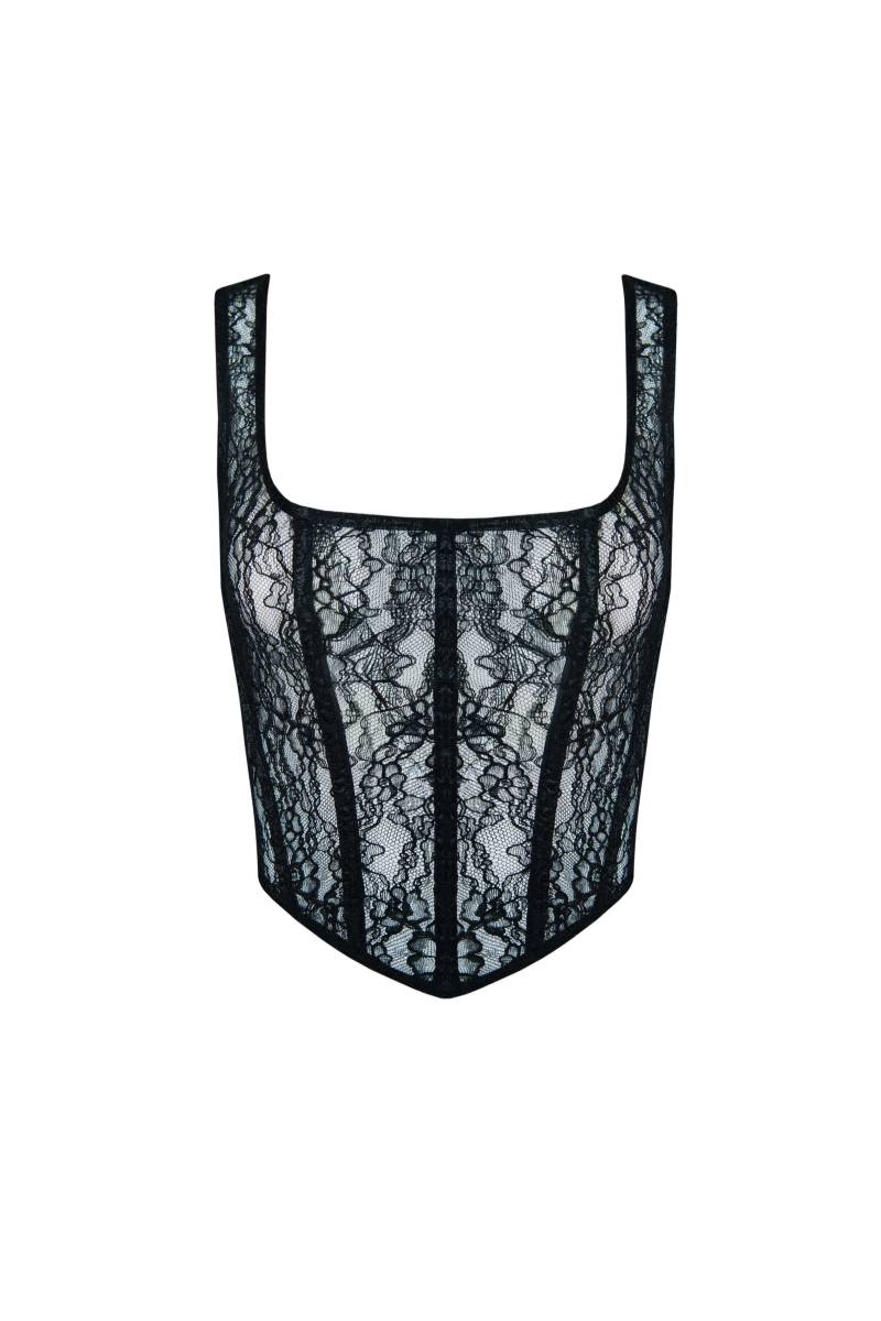 Vestiaire d'un Oiseau Libre | LACE CORSET | Women's Black Corsets von Vestiaire d'un Oiseau Libre