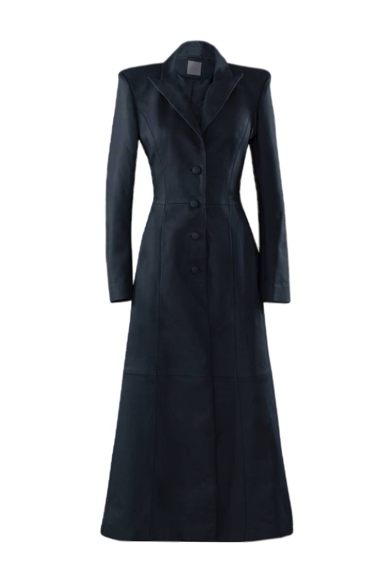 Vestiaire d'un Oiseau Libre | LEATHER MAXI COAT | Women's Black Coats von Vestiaire d'un Oiseau Libre