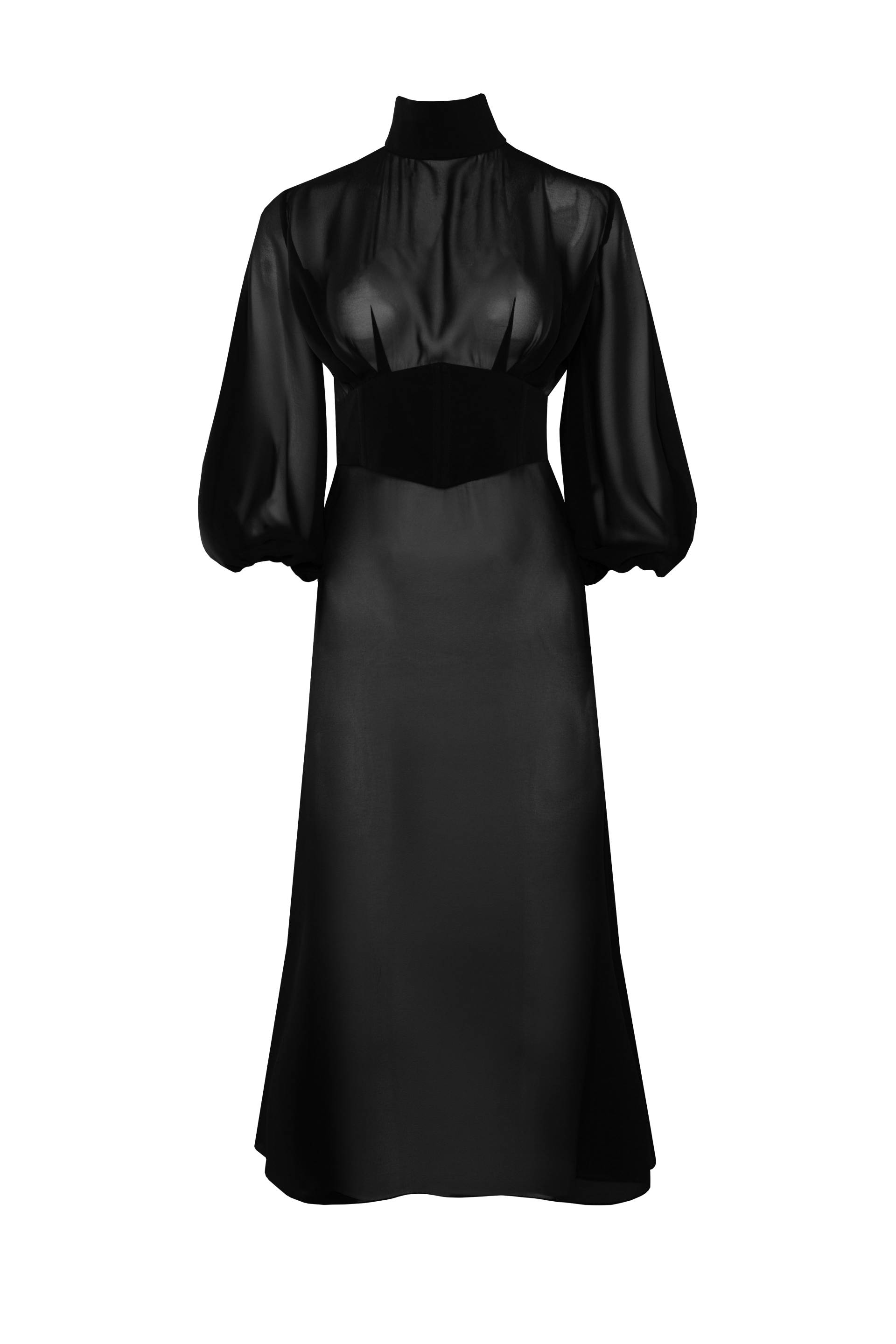 Sheer Corset Dress - Black - S - Vestiaire d'un Oiseau Libre - Midi dresses Sheer Corset Dress - Black - S - Vestiaire d'un Oiseau Libre - Midi dresses von Vestiaire d'un Oiseau Libre