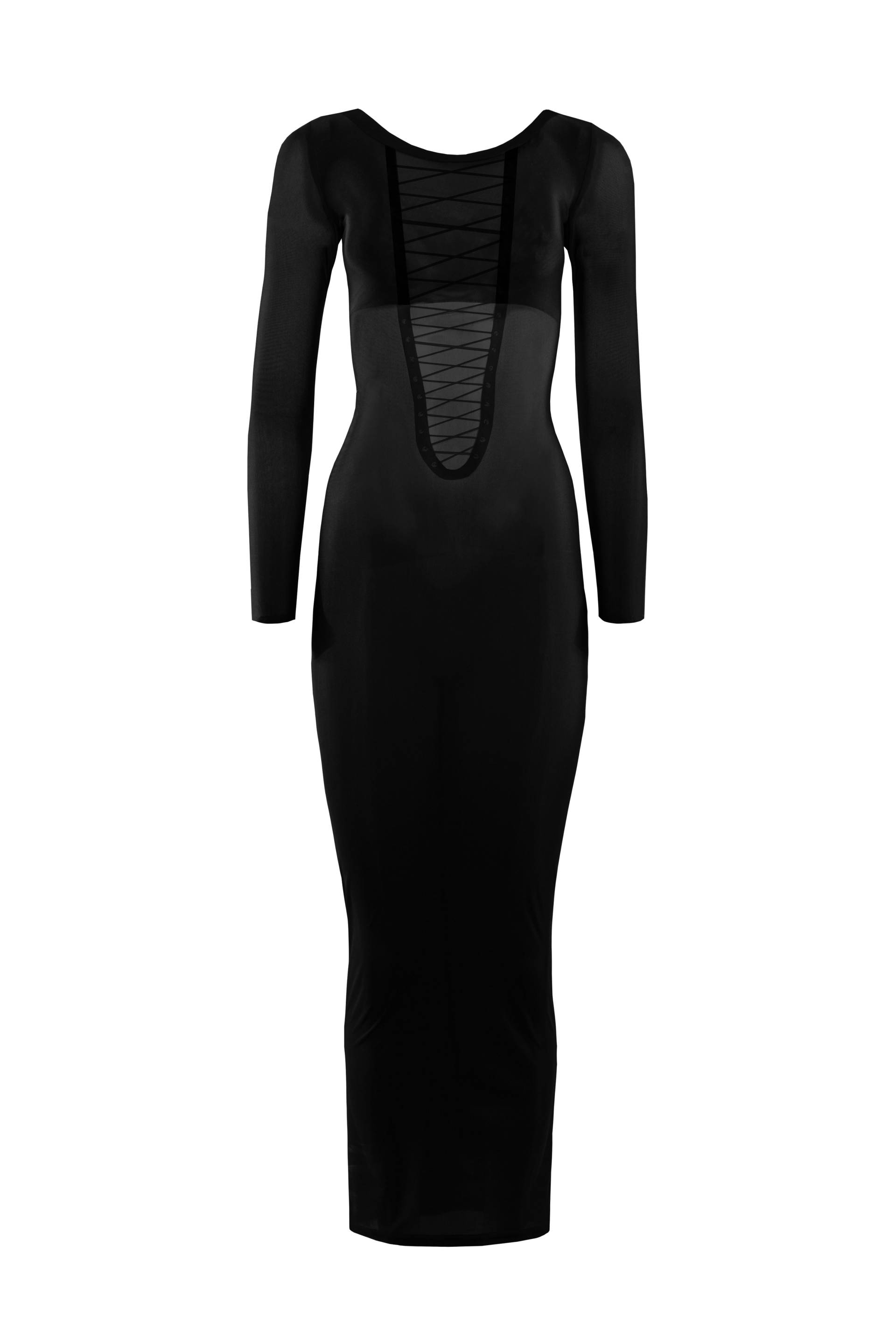 Sheer Lace-Up Dress - Black - M - Vestiaire d'un Oiseau Libre - Maxi dresses Sheer Lace-Up Dress - Black - M - Vestiaire d'un Oiseau Libre - Maxi dresses von Vestiaire d'un Oiseau Libre